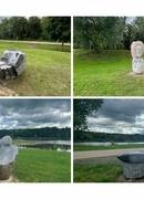 On the coast of the Nemunas, the granite stones enlivened the pedestrian path by turning them into new artistic accents - sculptures.