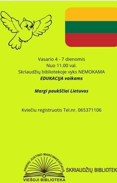 Nemokama edukacija vaikams „Margi paukščiai Lietuvos“