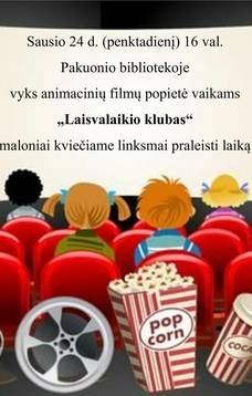 Animacinių filmų popietė vaikams „Laisvalaikio klubas“