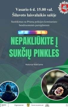 Renginys „Nepakliūkite į sukčių pinkles“