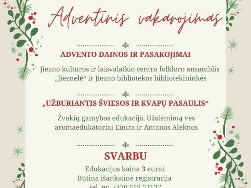 Adventinis vakarojimas Jiezne