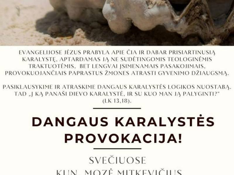 Susitikimas su kun. Moze Mitkevičiumi „Dangaus karalystės provokacija!“