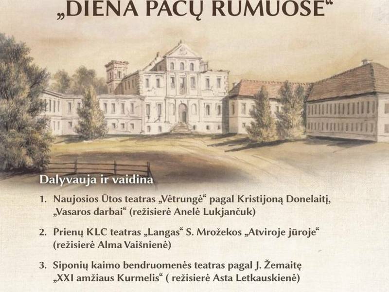 Tradicinis regioninis mėgėjų teatrų festivalis „Diena Pacų rūmuose“