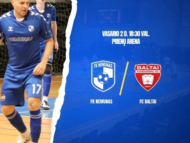 FUTSAL 1 lygos KAFF pirmenybės. „Nemunas“ – „Baltai“