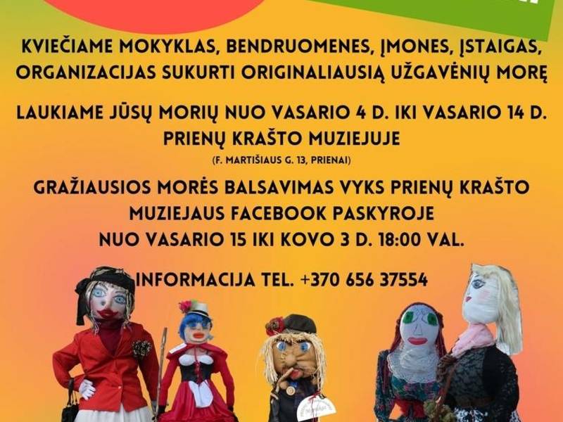 Prienų krašto muziejus kviečia sukurti originaliausią Užgavėnių Morę