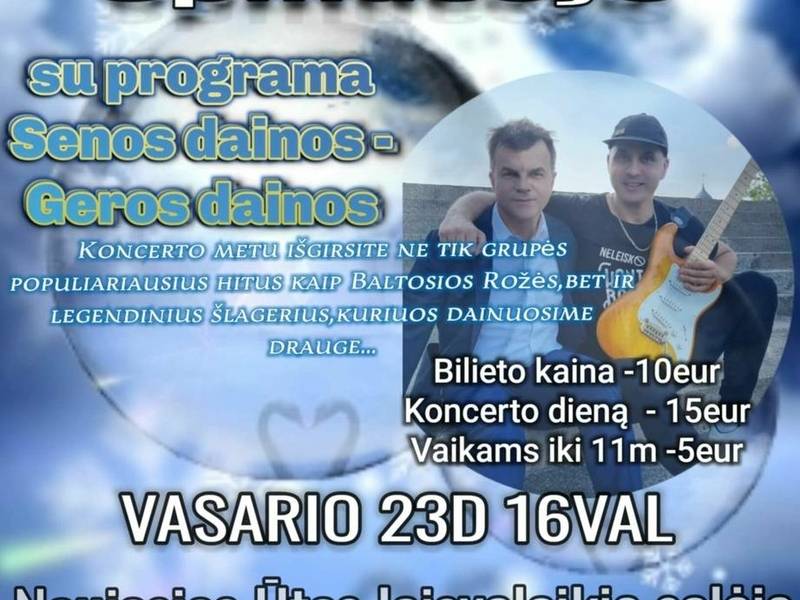 Grupės „Žvaigždžių spindesys“ koncertinė programa „Senos dainos – geros dainos“