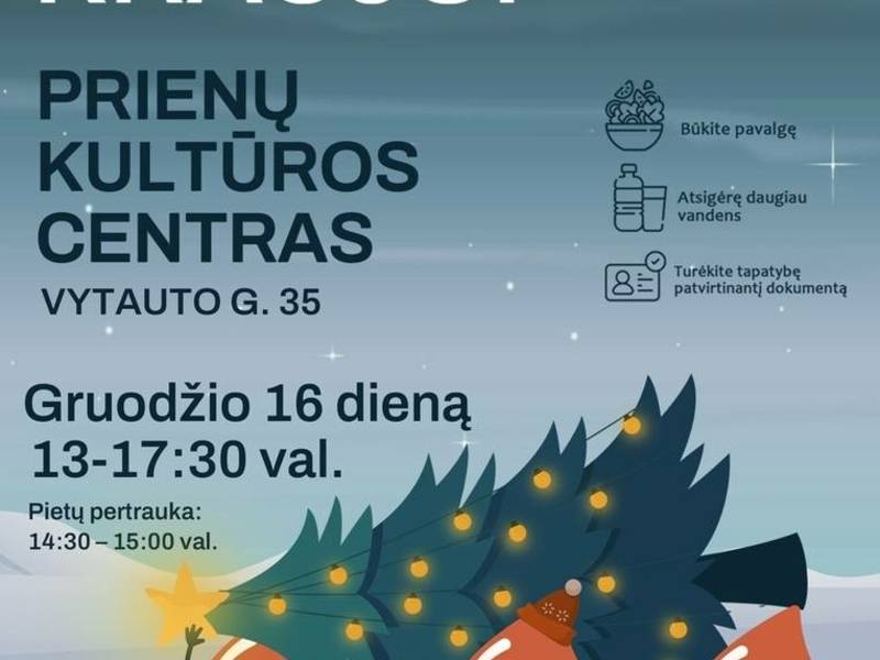 Nacionalinio kraujo centro organizuojama kraujo donorystės akcija