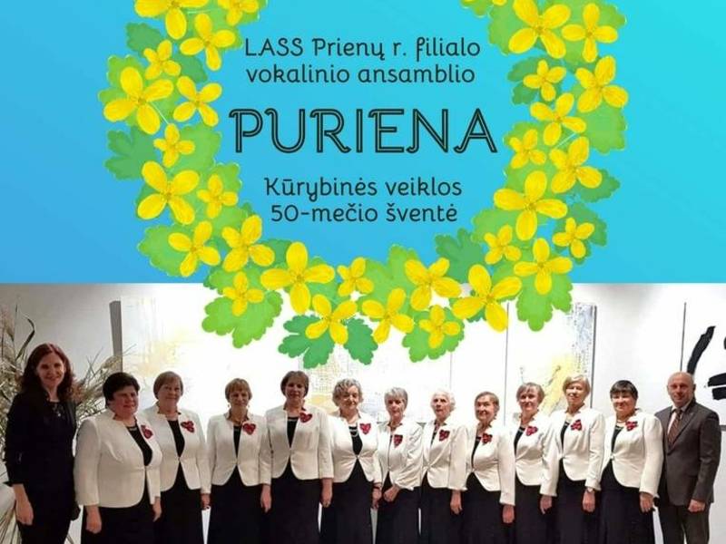 LASS Prieni district celebration of the 50th anniversary of the creative activity of the branch's vocal ensemble "Puriena".