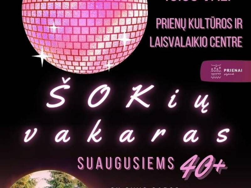 Šokių vakaras suaugusiems (40+) su gyvo garso grupe „Vakaras“